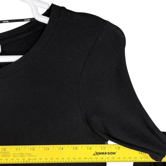 Kensie NWT Stitch Fix Exclusive Womens S Black Bell Sleeve Top Grommet Hem Fairy - Picture 11 of 16